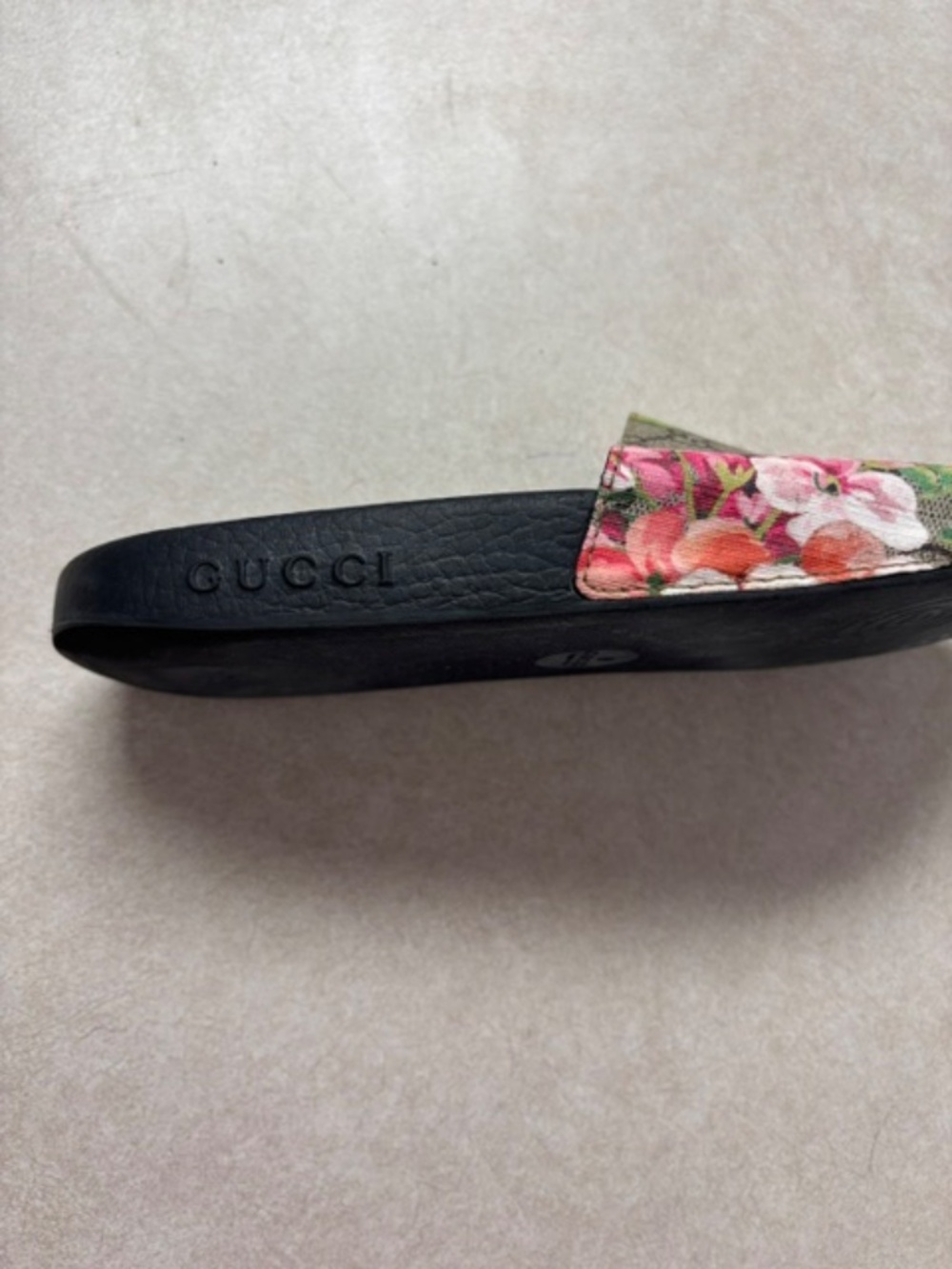 Gucci GG Blooms floral rubber slide sandals womens pink- SZ -8-8.5 - Picture 4 of 4